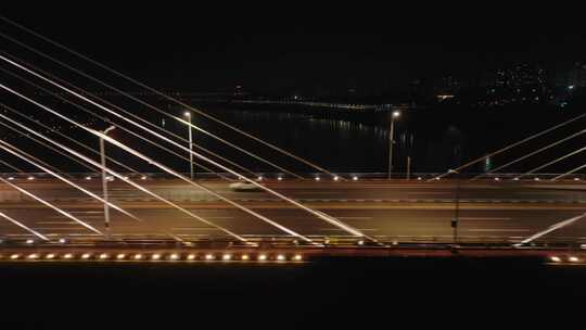 大桥桥梁重庆夜景航拍