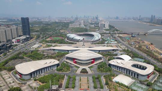 江西南昌城市风光地标建筑航拍