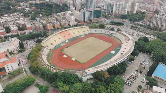 福建省泉州市体育中心体育场体育馆航拍