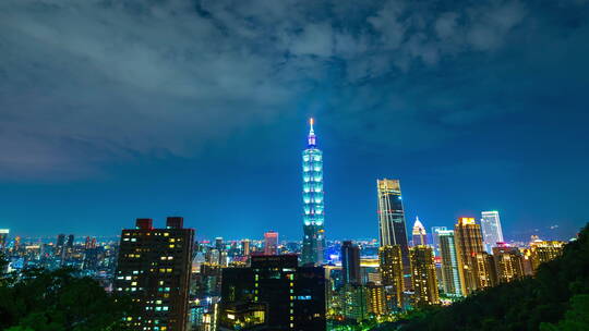 台北城市夜景的延时拍摄视频素材模板下载