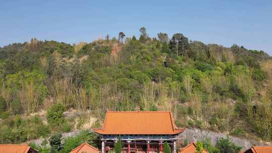 云南弥勒锦屏山景区航拍