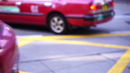 香港街头出租车的士视频素材模板下载