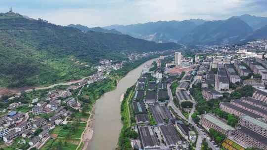 航拍贵州遵义仁怀茅台集团茅台酒厂厂区