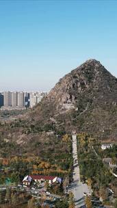 航拍山东济南华山湖景区