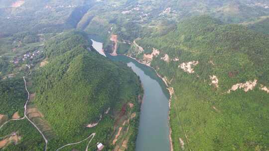 4K湘西茅岩河大峡谷祖国风光自然风光航拍