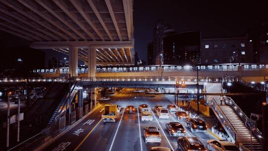 延安西路高架后退镜头