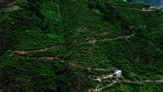 4K无人机航拍阿坝州观音寺唯美风光