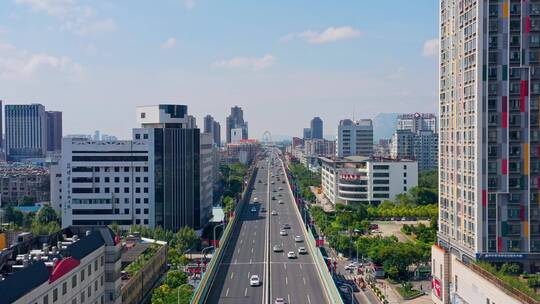 二环西路方向五华区市容航拍