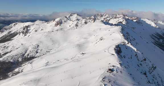 山，斜坡，雪，冬天