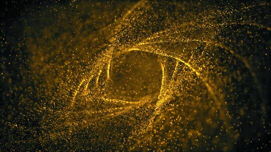 4k抽象粒子背景-金色
