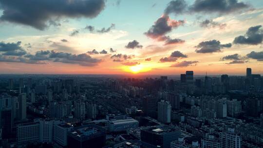 上海日落夕阳