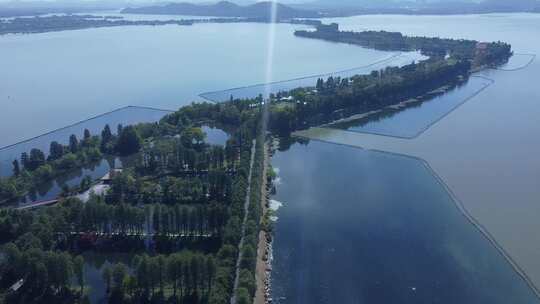 武汉东湖风景区航拍