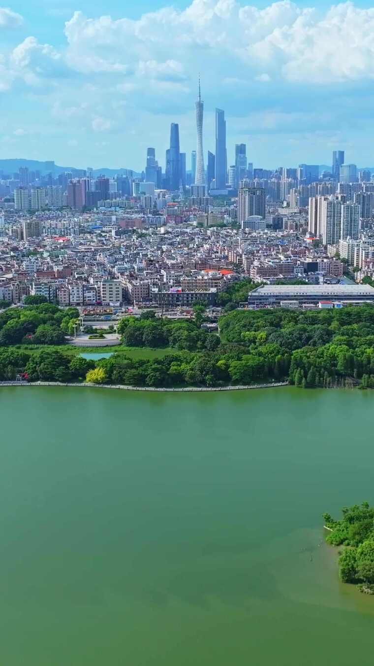 【4K合集】广州海珠湖航拍