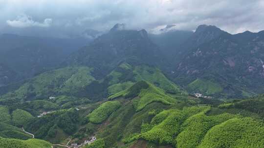 安徽黄山风景区山川国风水墨画航拍