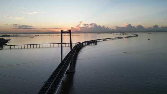 深中通道深中大桥日出