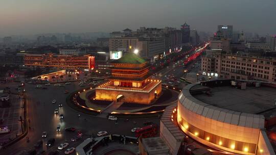 钟楼夜景视频素材模板下载