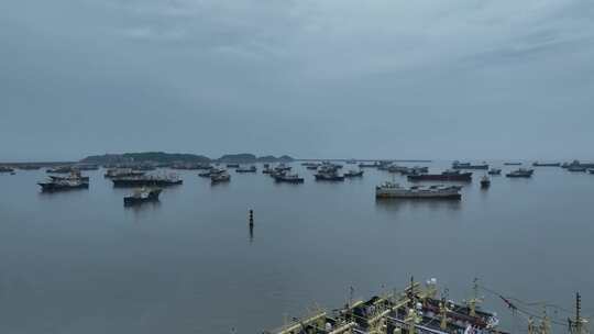 浙江台州海港村庄航拍