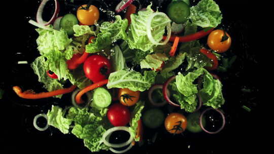 蔬菜沙拉视频素材模板下载
