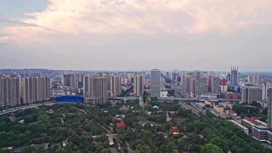 河南洛阳涧西区城市建筑航拍