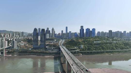 重庆南坪长江大桥航拍视频素材模板下载