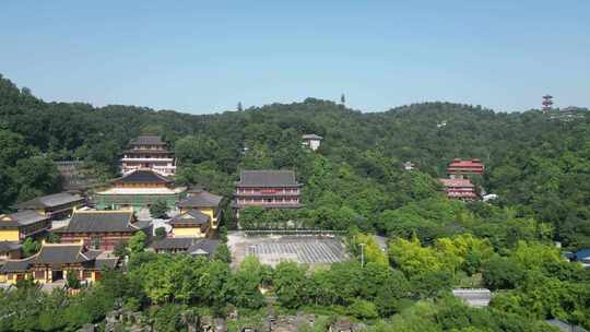 湖北鄂州市西山风景区古灵泉寺航拍