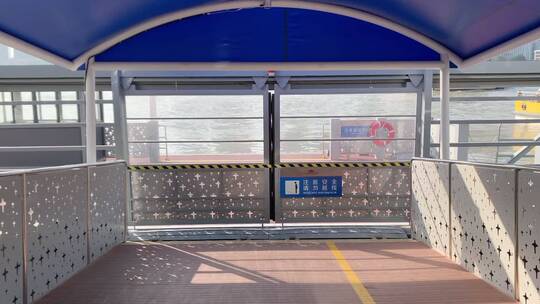 上海轮渡渡口视频素材模板下载