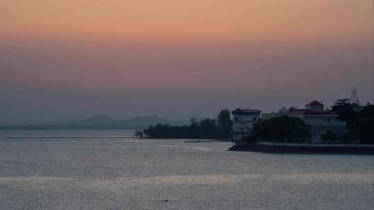 平顶山白龟湖日转夜晚霞延时