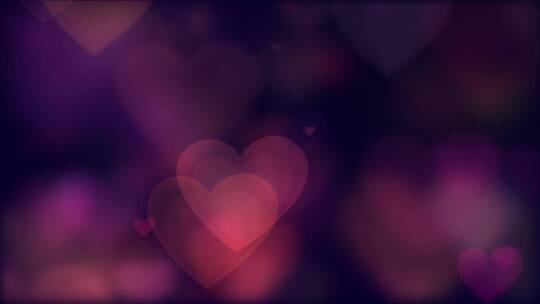 紫色心形浪漫梦幻粒子光斑背景