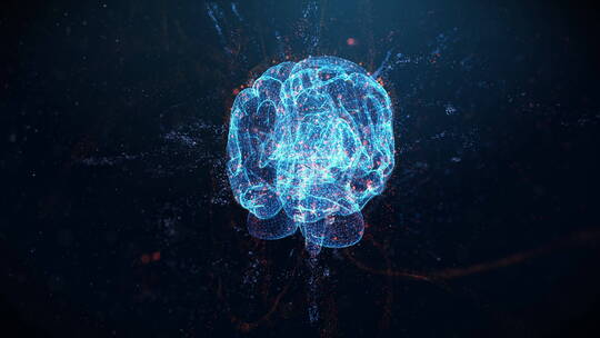 高科技医疗人体大脑3D全息投影展示动画