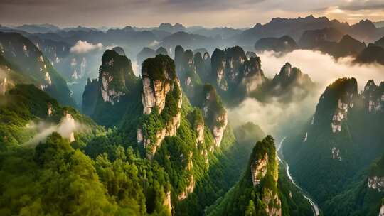 张家界武陵源山脉风光