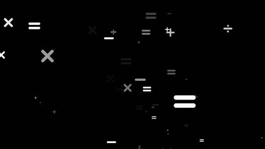 数学符号飞舞特效带通道