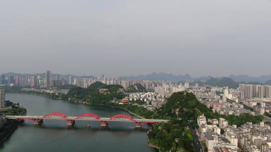 广西柳州文惠大桥航拍