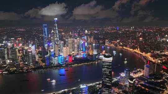 亚洲第一湾上海北外滩4K航拍视频素材模板下载