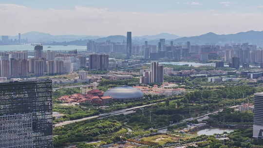 福建厦门互通集美区城市风景航拍