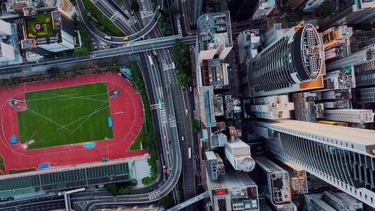 繁华香港建筑俯拍