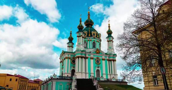 乌克兰东正教堂的延时摄影