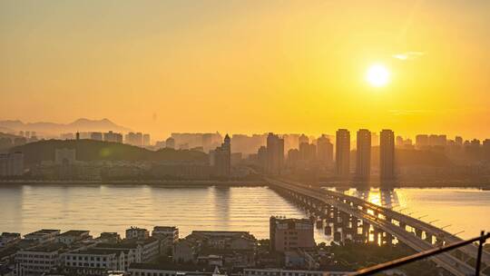 日出城市延时