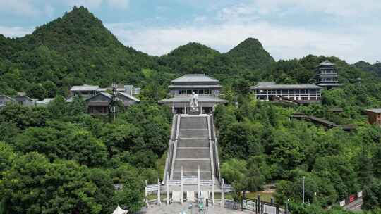 贵州省贵阳市花溪区孔学堂航拍