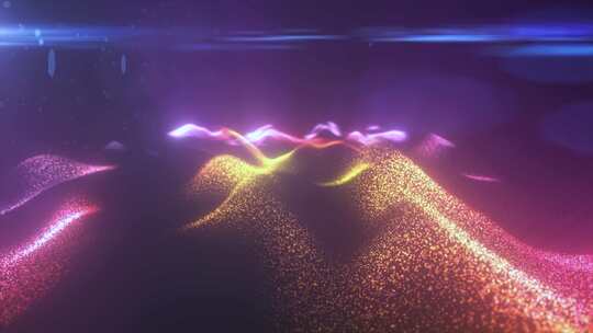 彩虹能量魔法数字未来波与光线线和能量粒子视频素材模板下载