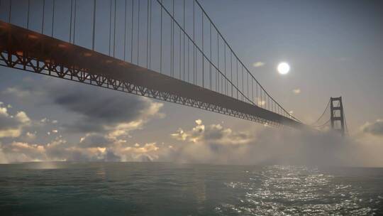 阳光下的大桥