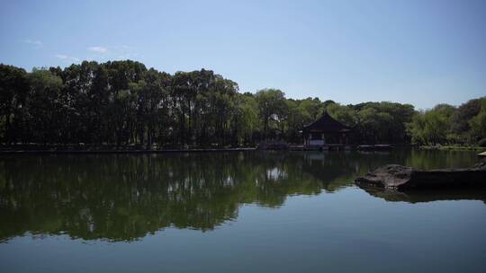 浙江嘉兴柯岩风景区鲁镇风景视频