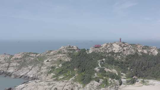 湄洲岛鹅尾神石园沙滩景区景点航拍风景