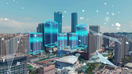 科技城市-智慧城市视频素材模板下载