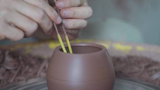 坭兴陶 制作茶壶