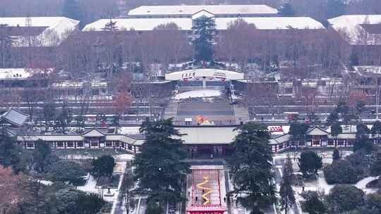 西安交通大学校园雪景