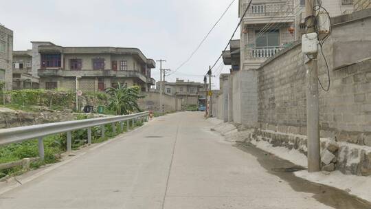 福建平潭岛海边农村街道，小镇