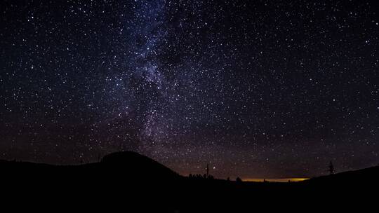 空中的繁星延时景观视频素材模板下载