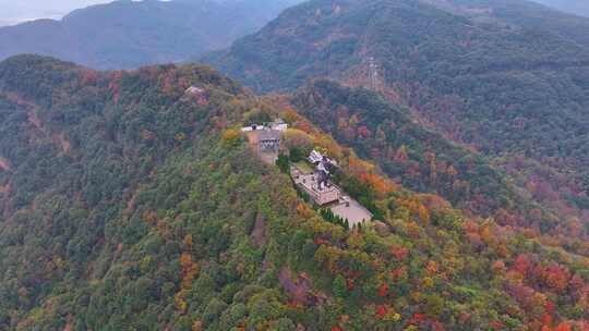 浙江绍兴会稽山大禹陵景区航拍越城区风景大