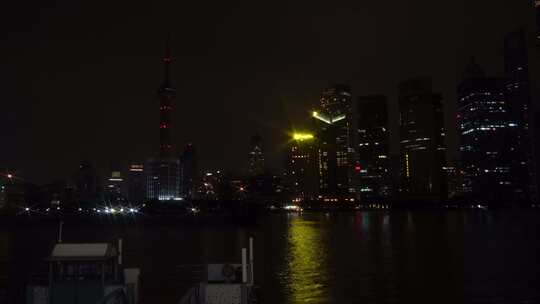 上海 外滩 空镜  城市  夜景   陆家嘴