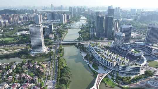 中国广东省广州市南沙区蕉门河聚星桥视频素材模板下载